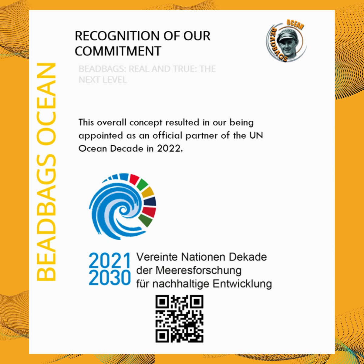 Beadbags Oceanboundbags unsere Philosophie Partner UN-Ozeandekade 2021-2030