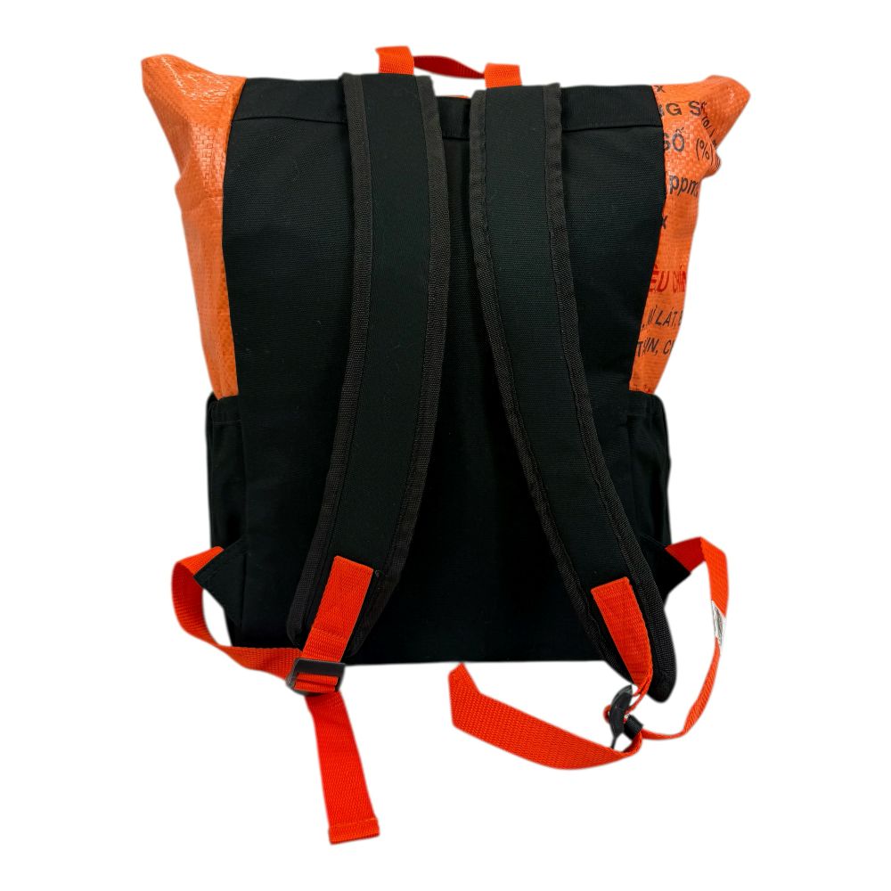 BEADBAGS Adventure Rucksack – Orange mit Fischmotiv – Produktansicht 4