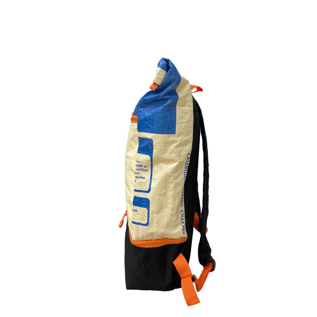 Beadbags Classic Rucksack Ri102 Zement Büffel seitlich