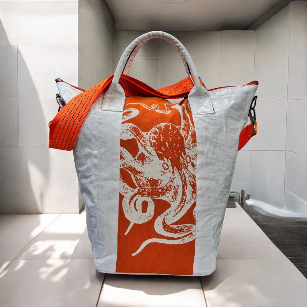 Beadbags Spacy Small Oktopus weiß/orange vorne