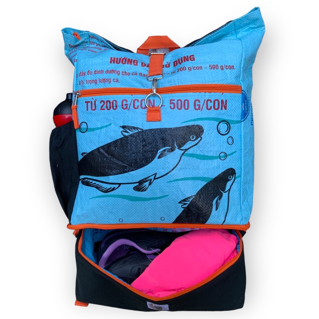 Beadbags Rucksack Ri102 hellblau geöffnet