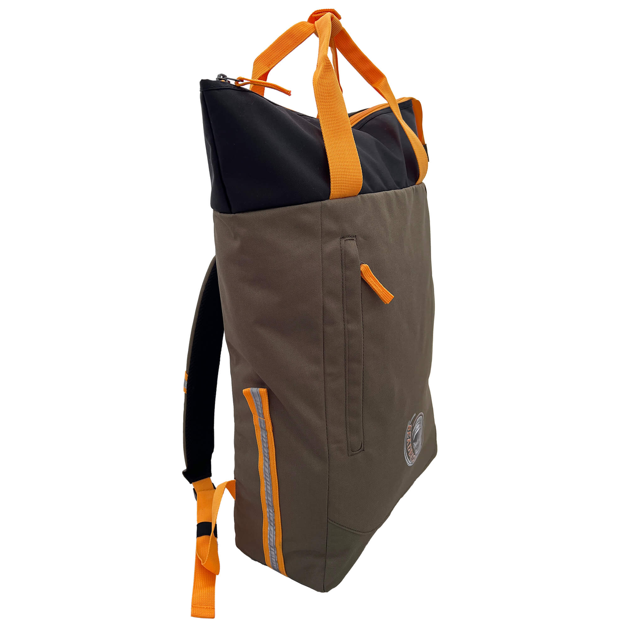 Oceanboundbags von Beadbags Rucksack Pazifik oliv seitlich 1