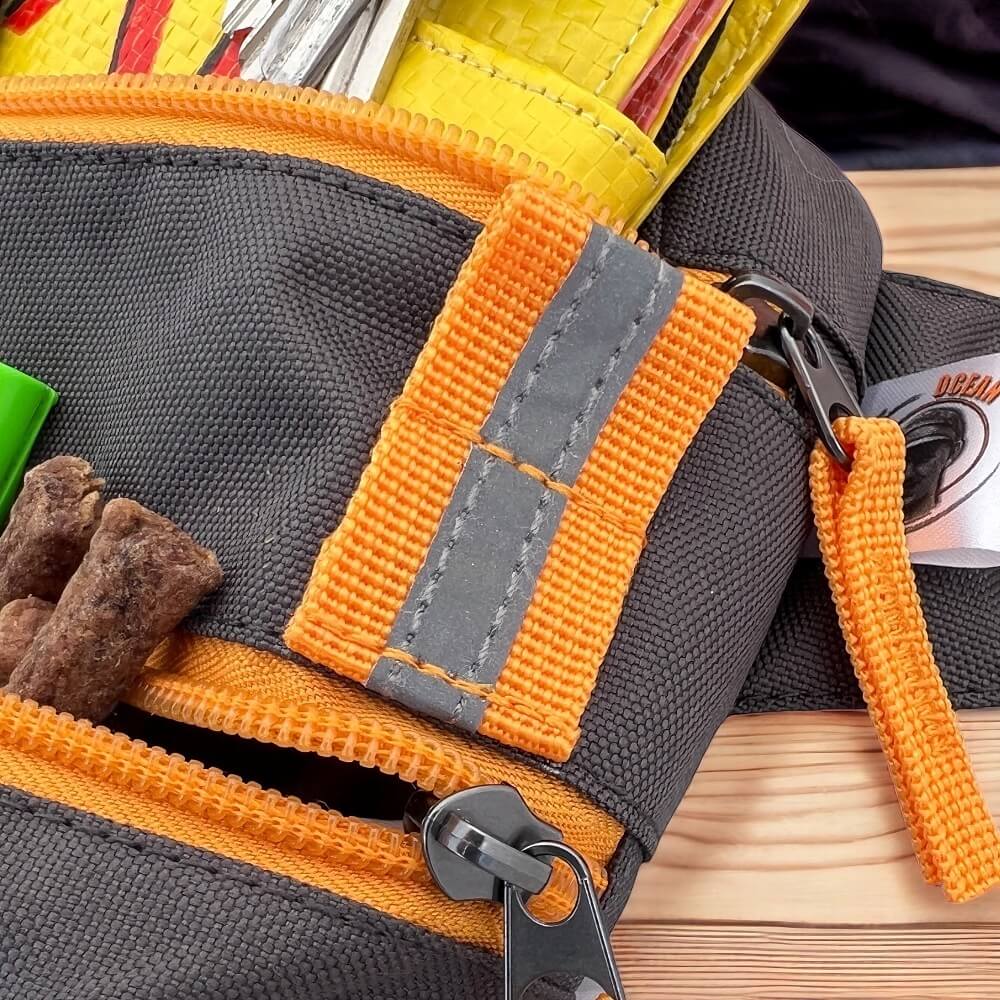 Oceanboundbags von Beadbags Gürteltasche Atlantik oliv gefüllt 2