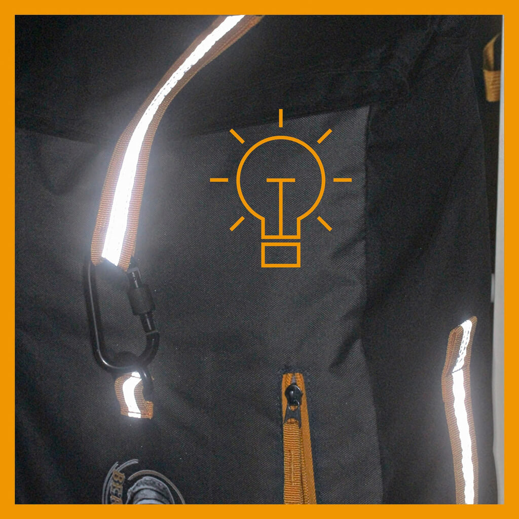 Oceanboundbags von Beadbags Rucksack Ostsee oliv Reflektor 1