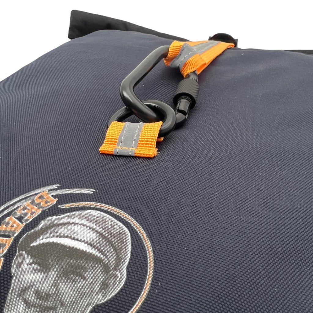 Oceanboundbags von Beadbags Rucksack Ostsee grau Karabiner 3