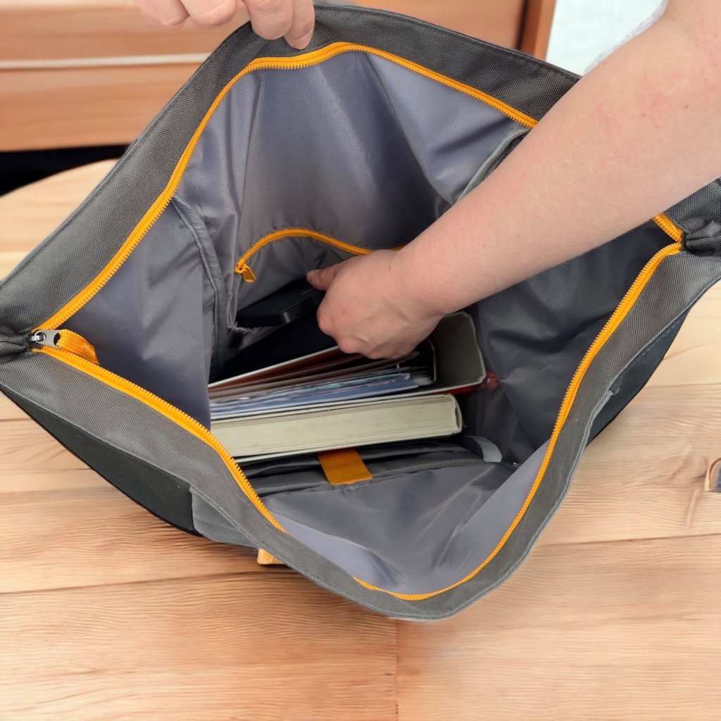 Oceanboundbags von Beadbags Rucksack Pazifik gelb offen 29