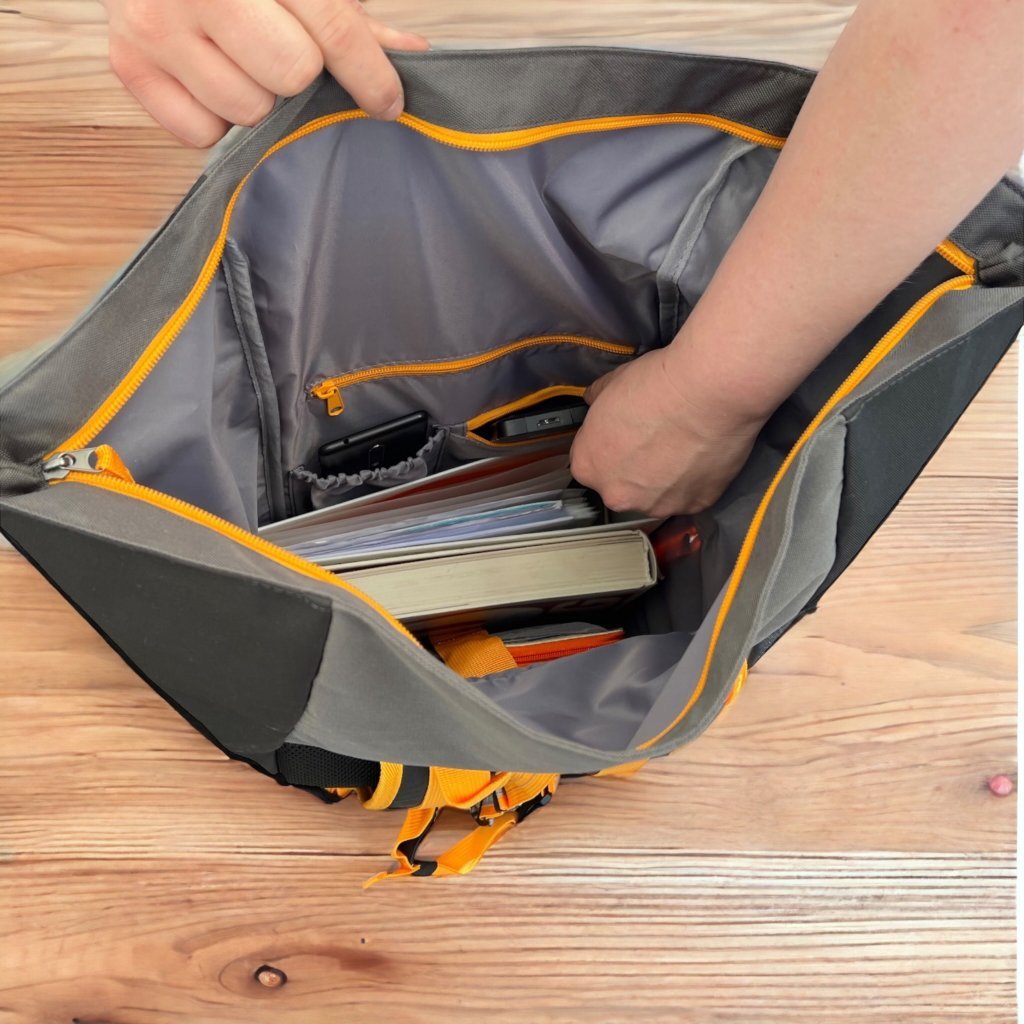 Oceanboundbags von Beadbags Rucksack Ostsee oliv innen 15