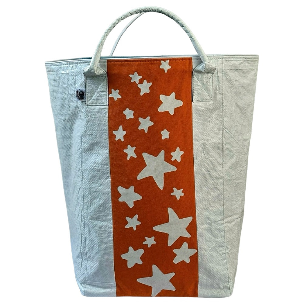 Beadbags Spacy XXL Sterne weiß/orange vorne 2