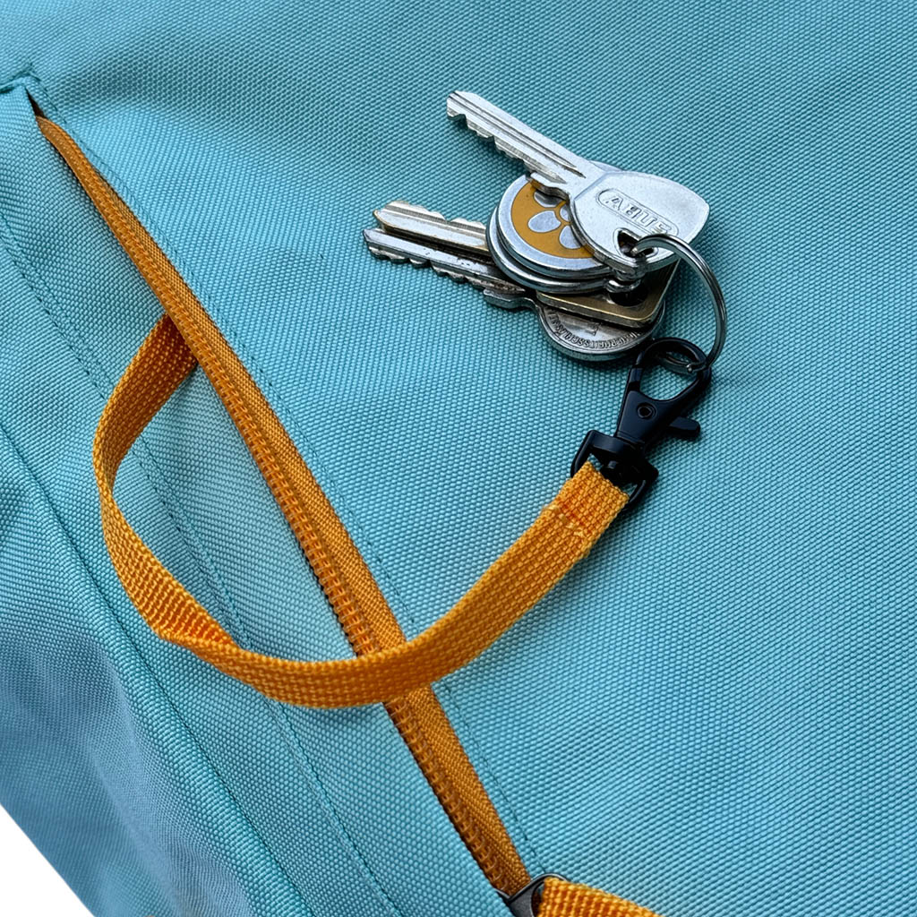 PROMO-BUNDLE: Rucksack Pazifik türkis mit 20% Rabatt & Bauchtasche Atlantik schwarz gratis(Wert:29,95€)