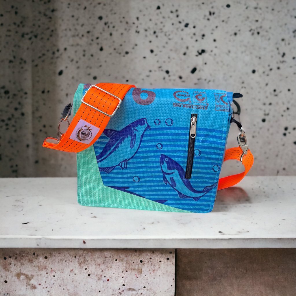 Oceanboundbags von Beadbags Schultertasche Ri81TJ mittelblau Design 2