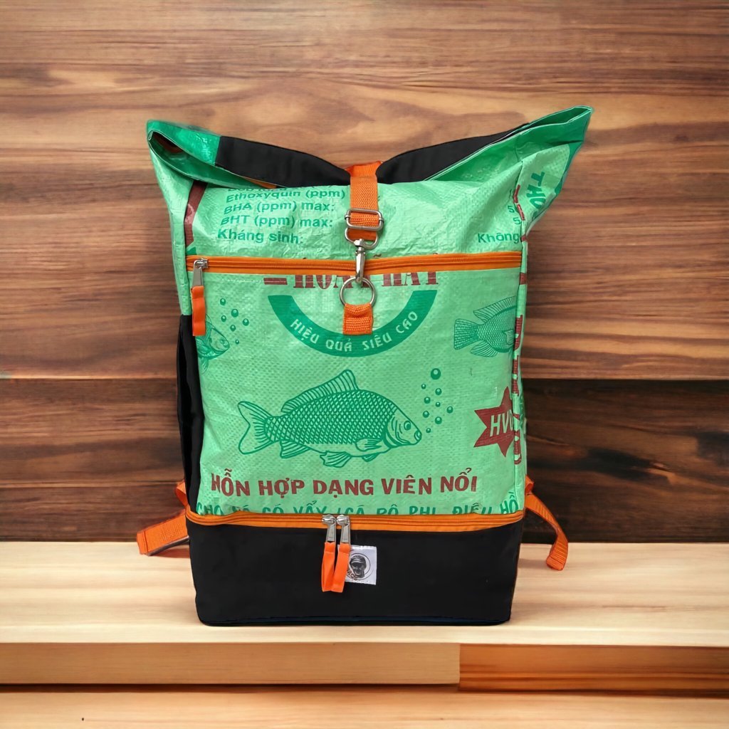 Oceanboundbags von Beadbags Sportrucksack Ri102 hellgrün Design 1