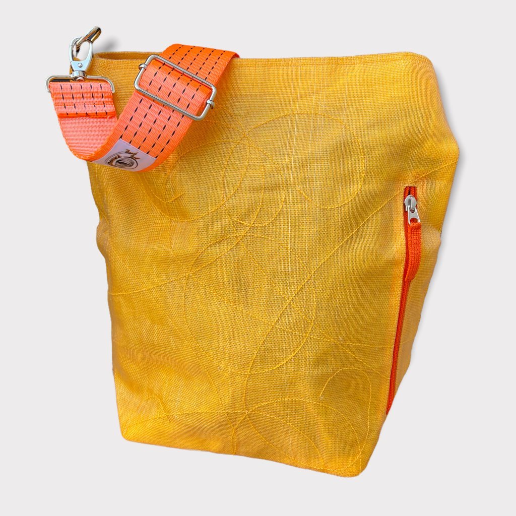 Oceanboundbags von Beadbags Schultertasche Net3TJ gelb vorne 2