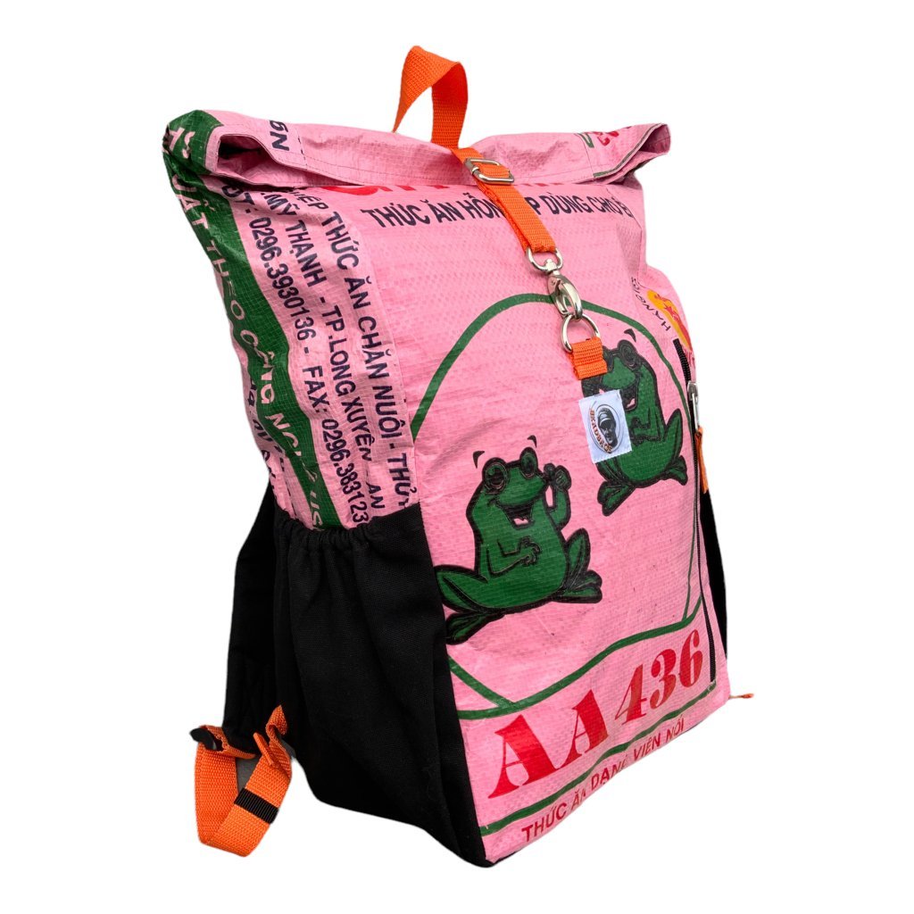 Oceanboundbags von Beadbags Rucksack Ri100 rosa seitlich