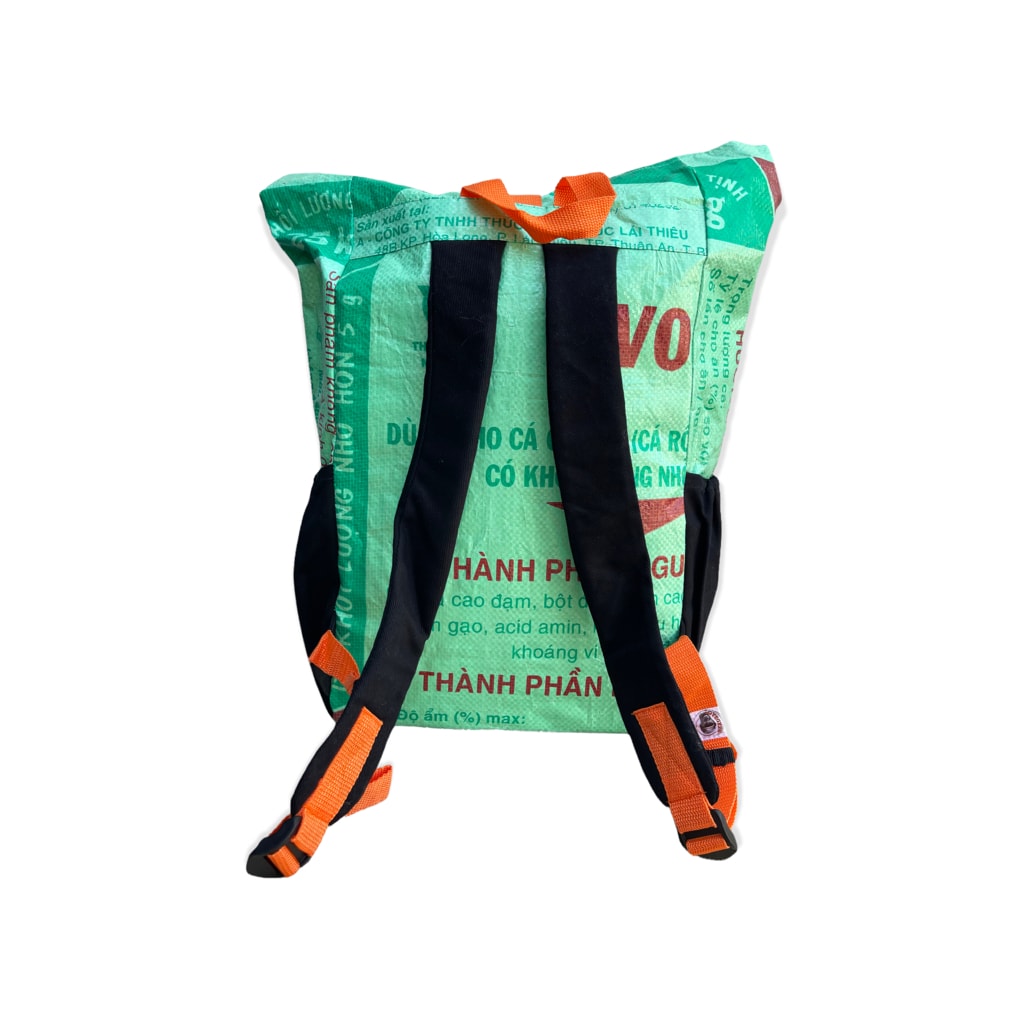 Oceanboundbags von Beadbags Rucksack Ri100 hellgrün hinten