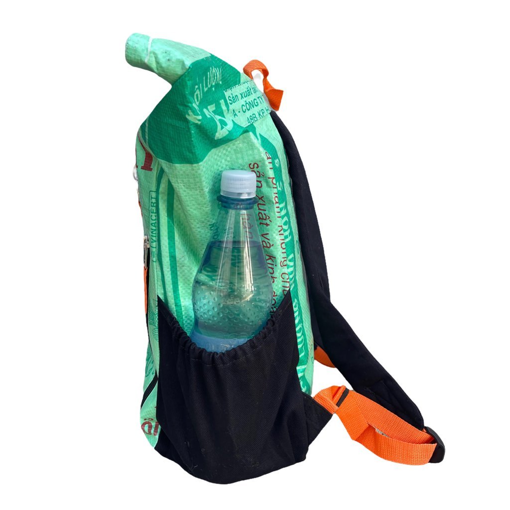 Oceanboundbags von Beadbags Rucksack Ri100 hellgrün seitlich 2