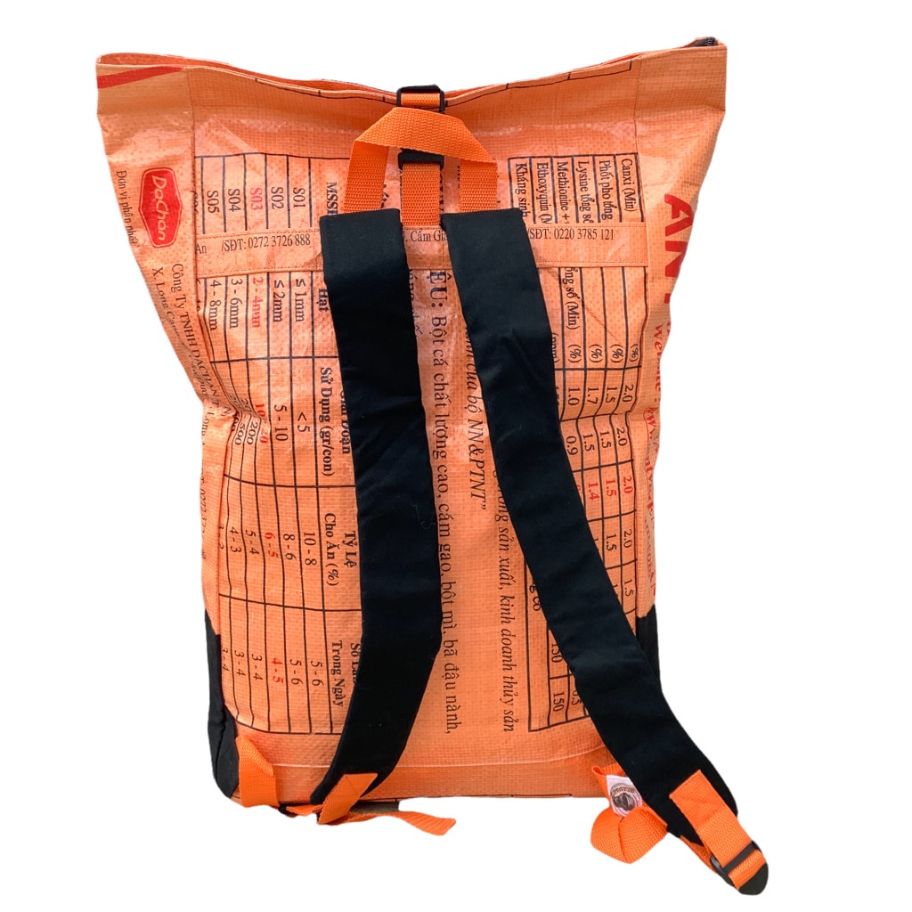 Oceanboundbags von Beadbags Rucksack Ri99 orange hinten
