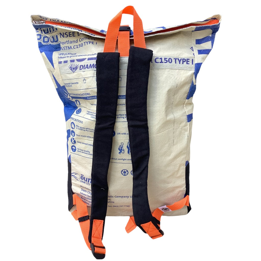Oceanboundbags von Beadbags Rucksack Ri99 Zement Adler hinten