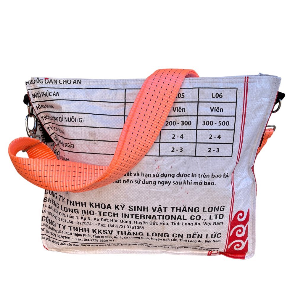 Oceanboundbags von Beadbags Tragetasche TJ77quer weiß hinten