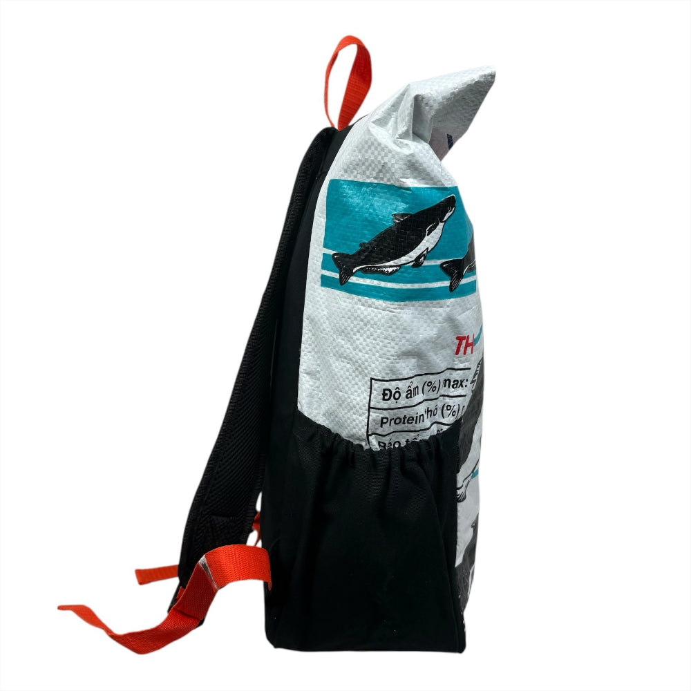 Beadbags Rucksack Ri100 weiß seitlich 2