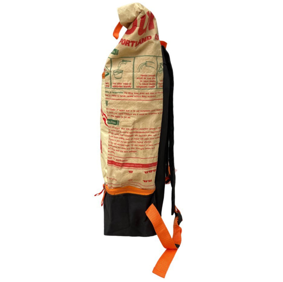 Beadbags Classic Rucksack Ri102 Zement rot seitlich