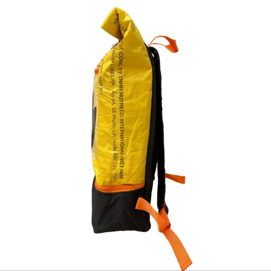 Beadbags Rucksack Ri102 gelb seitlich