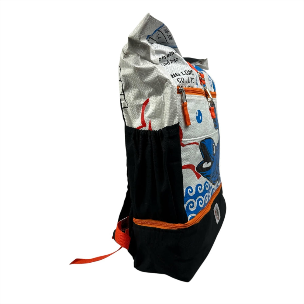 Beadbags Rucksack Ri102 weiß seitlich