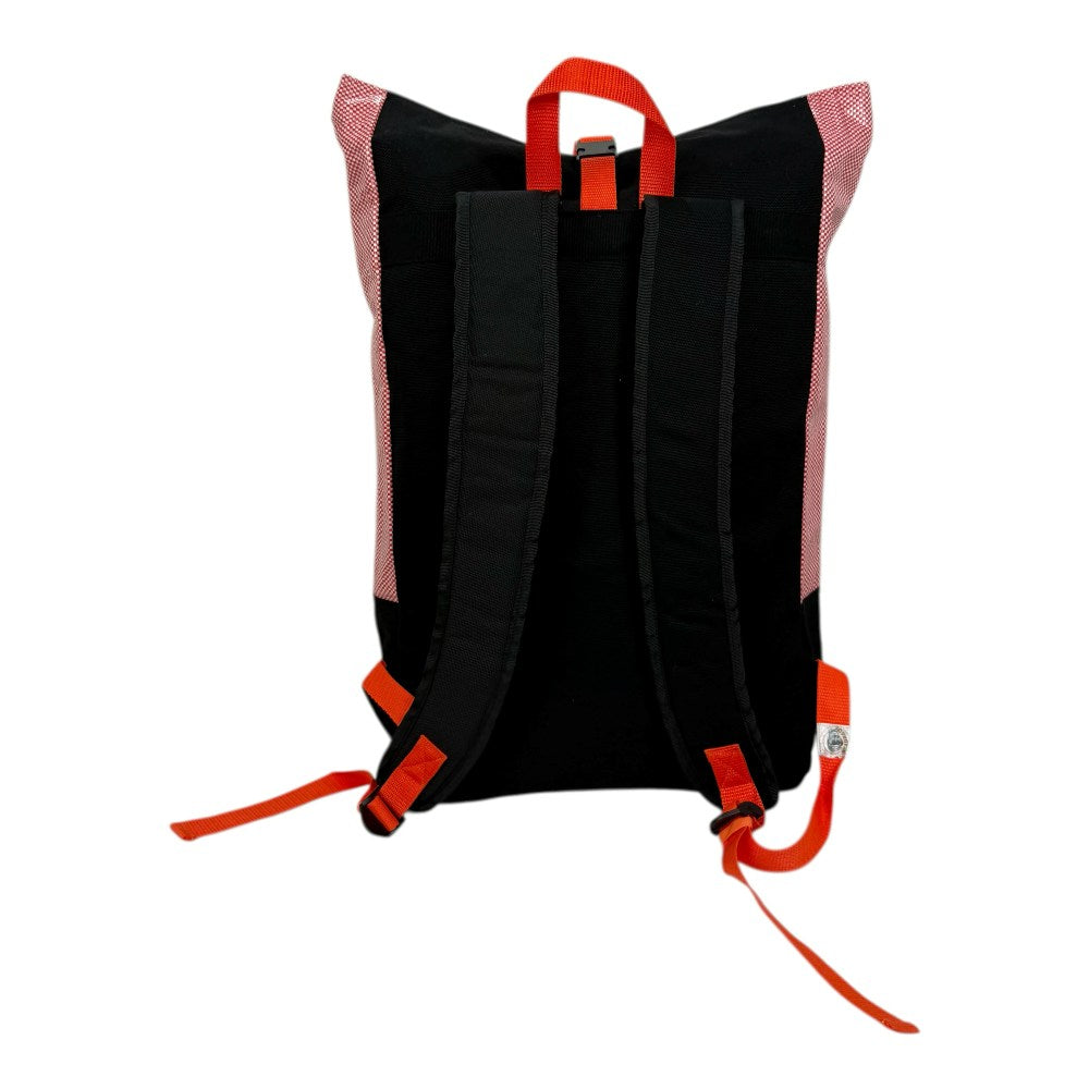 BEADBAGS Anker Rucksack – Rosa kariert, weißer Anker, oranger Patch – Bild 3