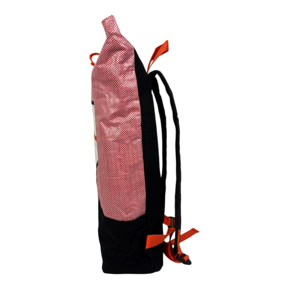 BEADBAGS Anker Rucksack – Rosa kariert, weißer Anker, oranger Patch – Bild 2