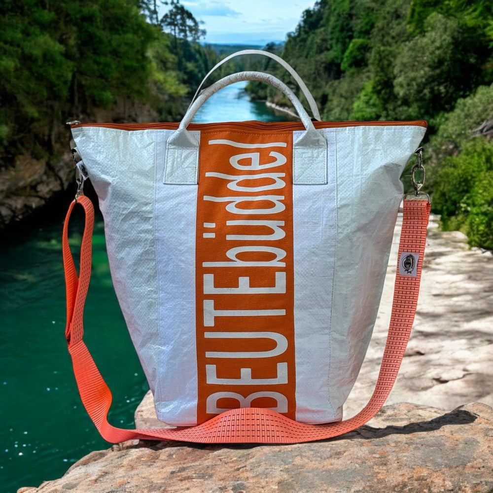 Beadbags Spacy Small Beutebüddel weiß/orange vorne