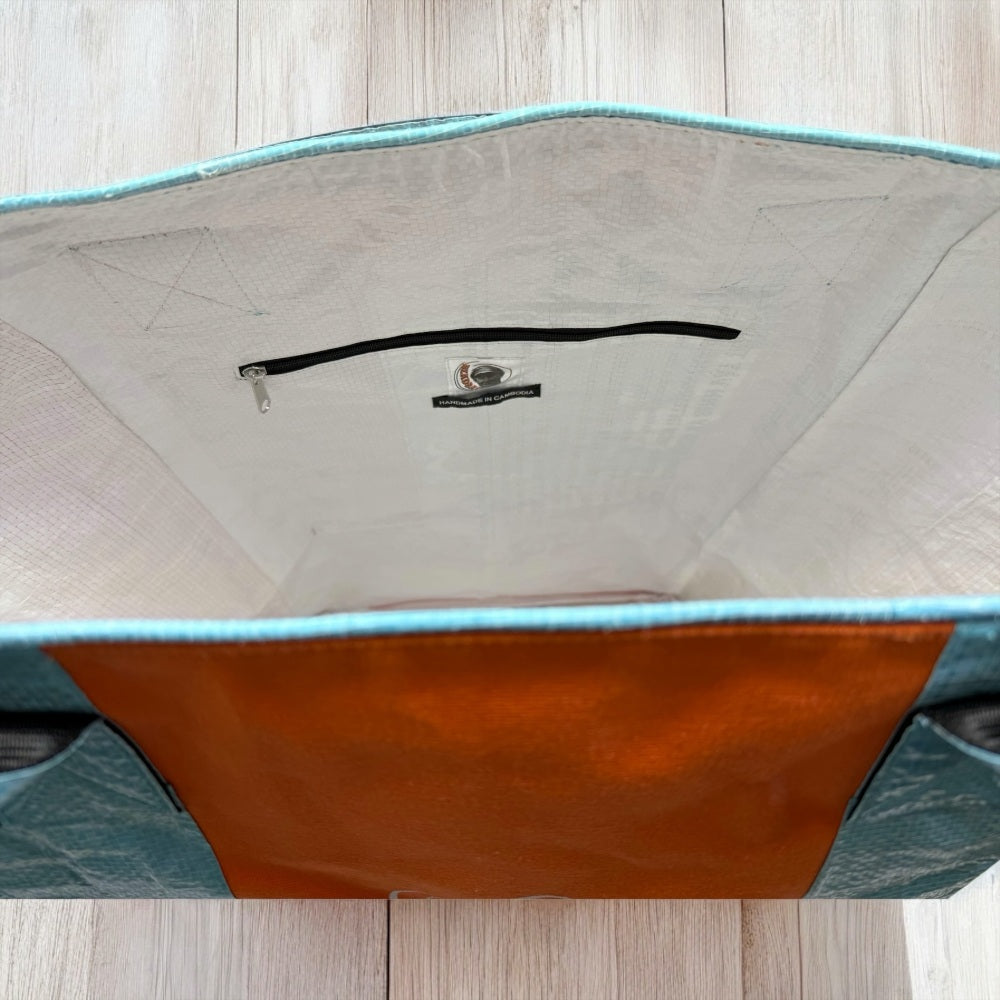 Beadbags Spacy XXL Meerjungfrau blau/orange innen