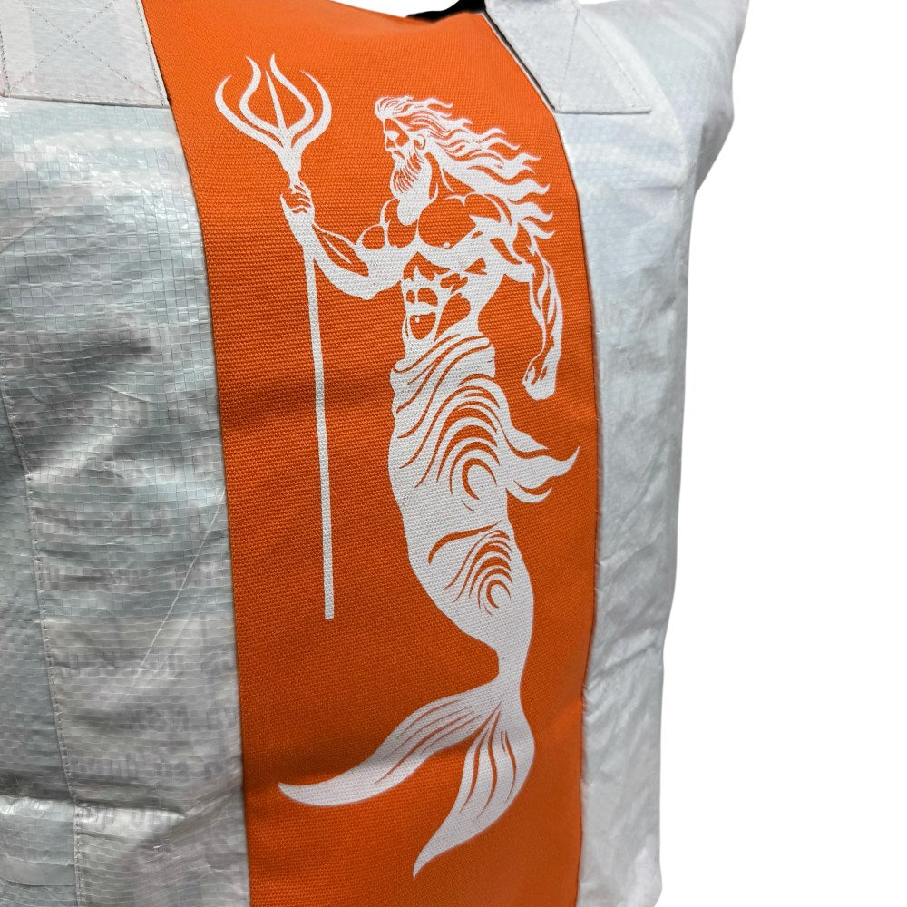 Beadbags Spacy Small Neptun weiß/orange vorne 2
