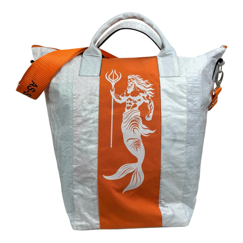 Beadbags Spacy Small Neptun weiß/orange vorne