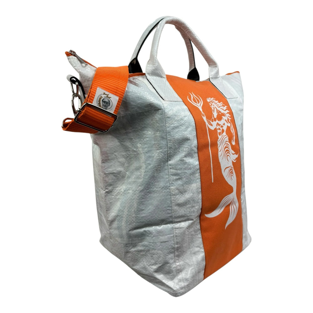 Beadbags Spacy Small Neptun weiß/orange seitlich