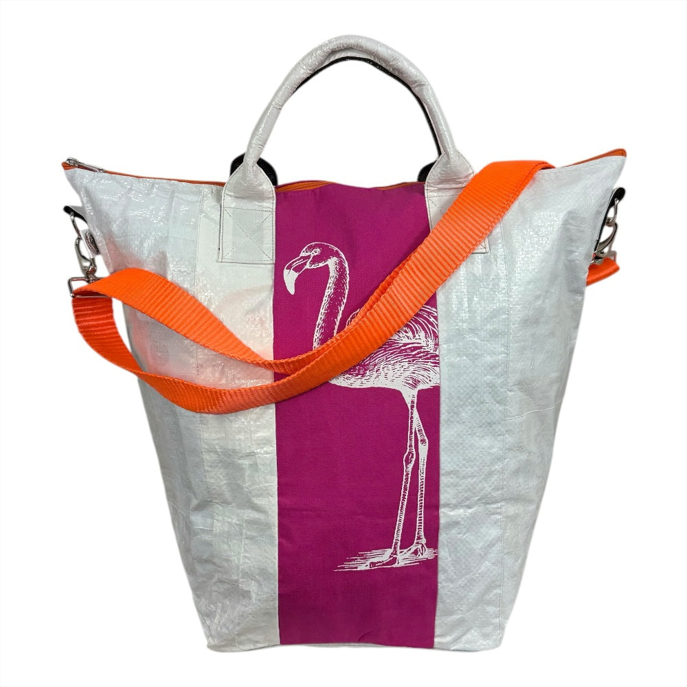 Beadbags Spacy Small Flamingo weiß/pink vorne