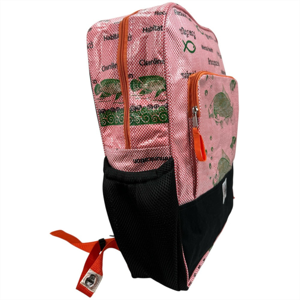 Beadbags Rucksack Ri103 rosa seitlich 1