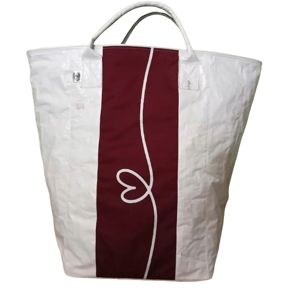 Beadbags Spacy XXL Herz bordeaux rot vorne 2