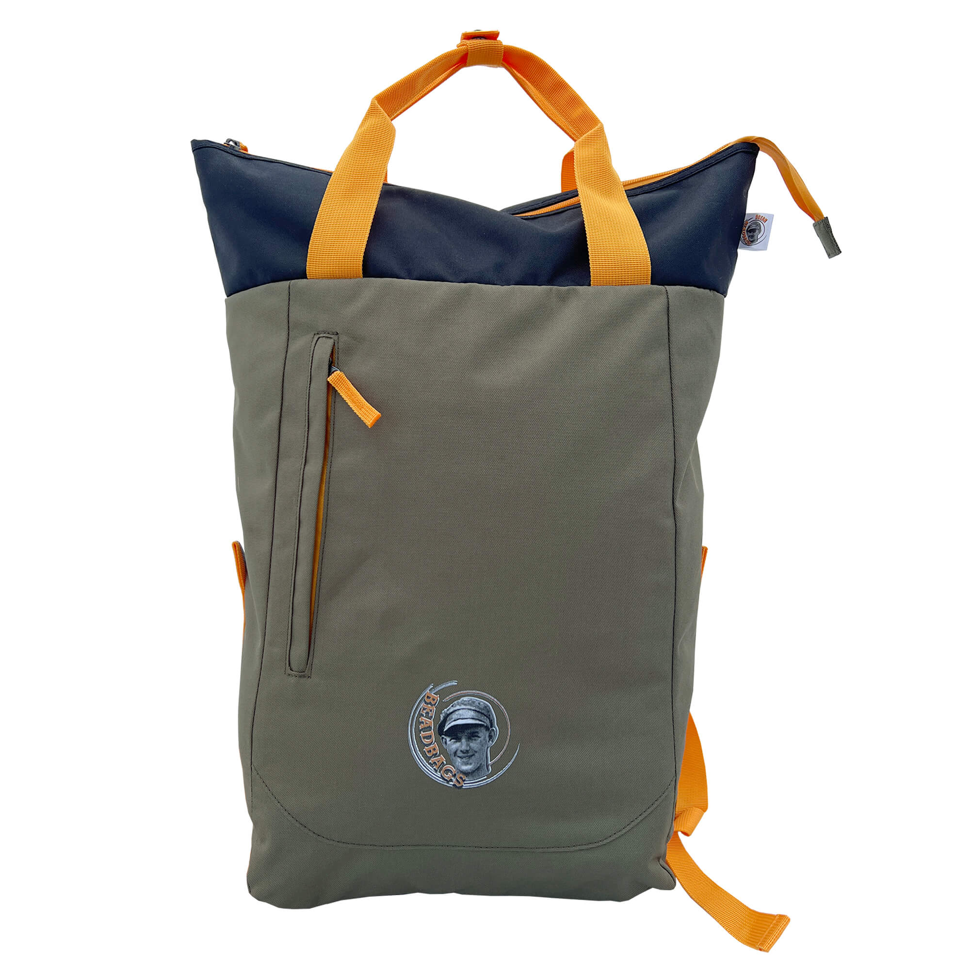 Oceanboundbags von Beadbags Rucksack Pazifik oliv vorne 1