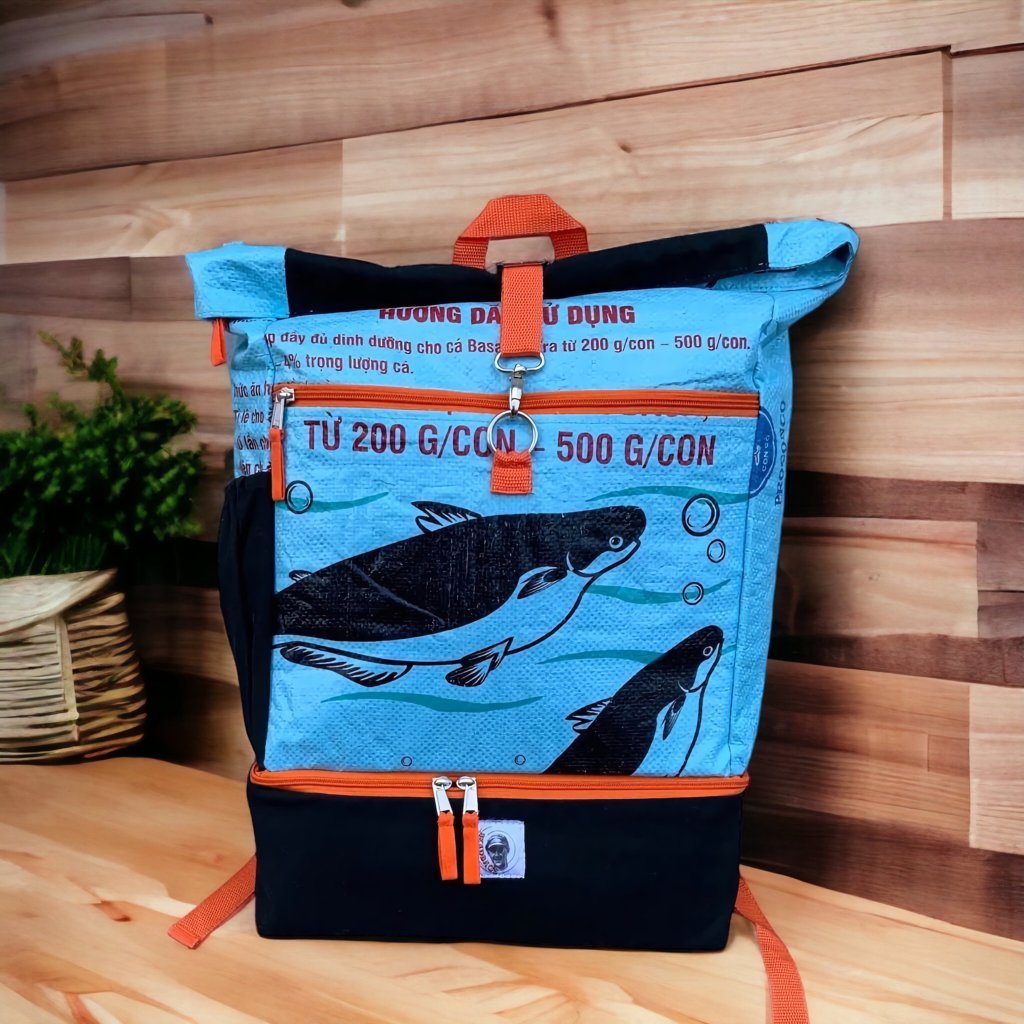 Oceanboundbags von Beadbags Sportrucksack Ri102 hellblau Design 2