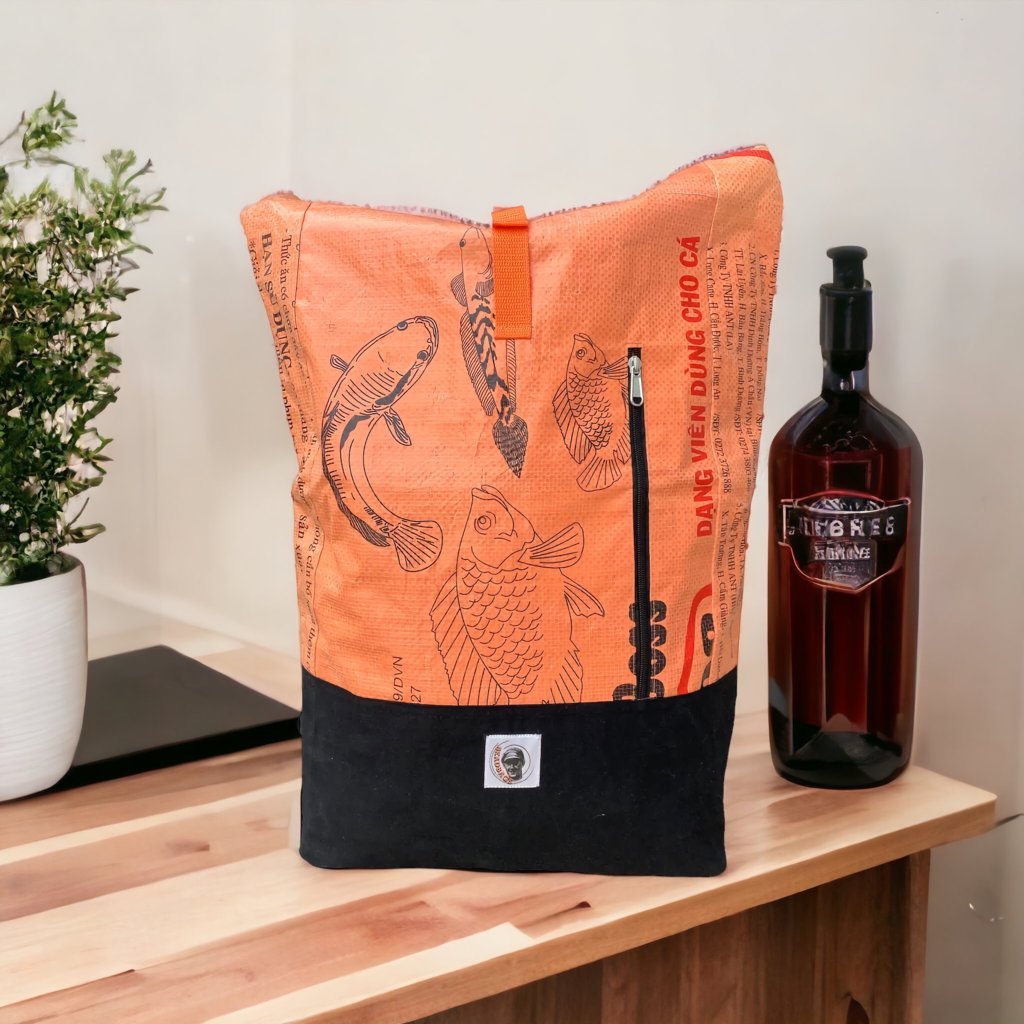 Oceanboundbags von Beadbags Rucksack Ri99 orange Design 2