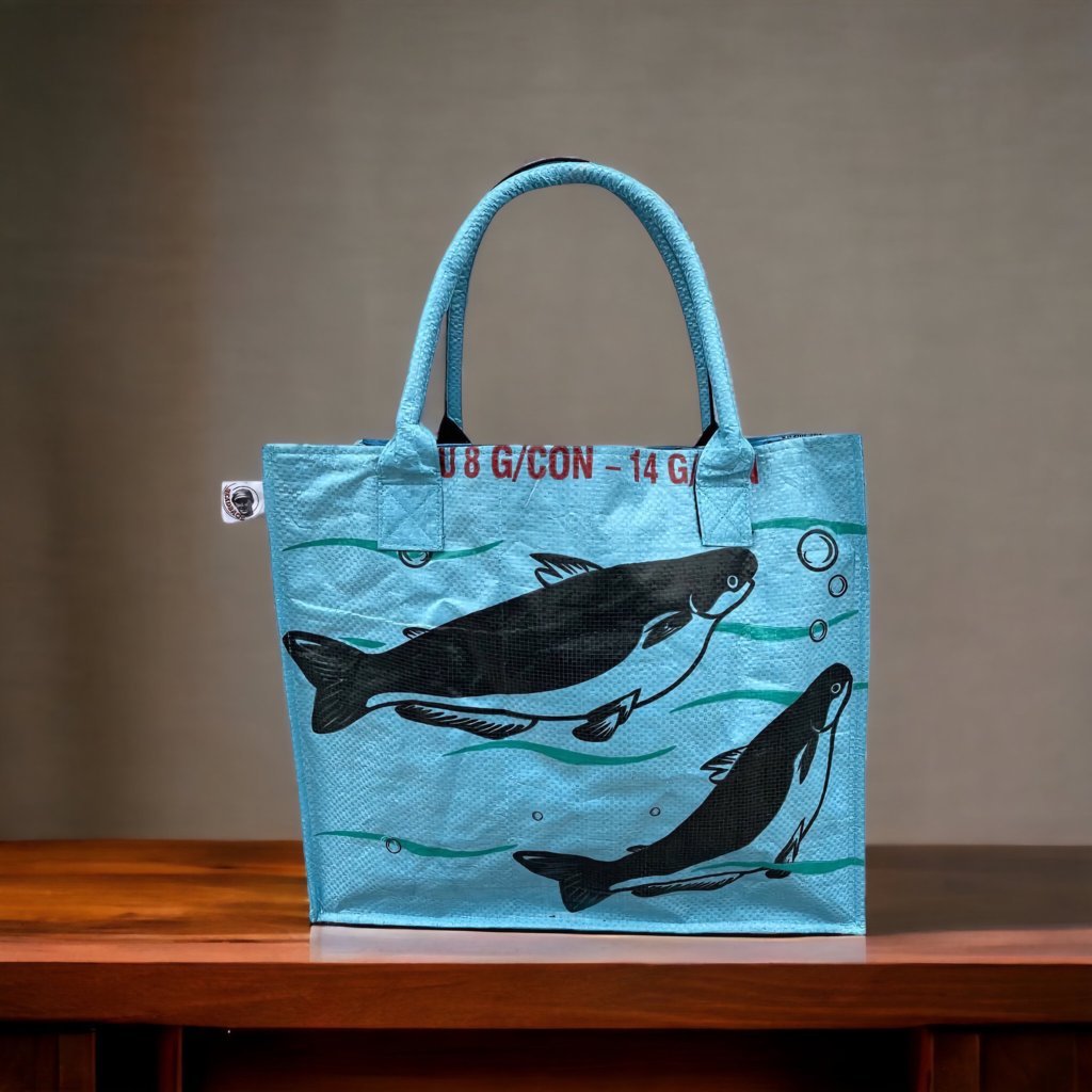 Oceanboundbags von Beadbags Einkaufstasche Ri94 hellblau Design 2
