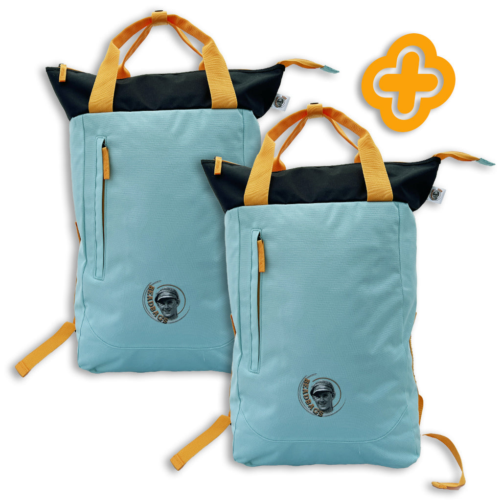 Beadbags Rucksack-Bundle: 2 x Modell Pazifik türkis