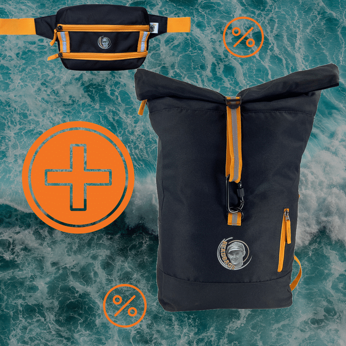 Oceanboundbags von Beadbags Rucksack plus Bauchtasche