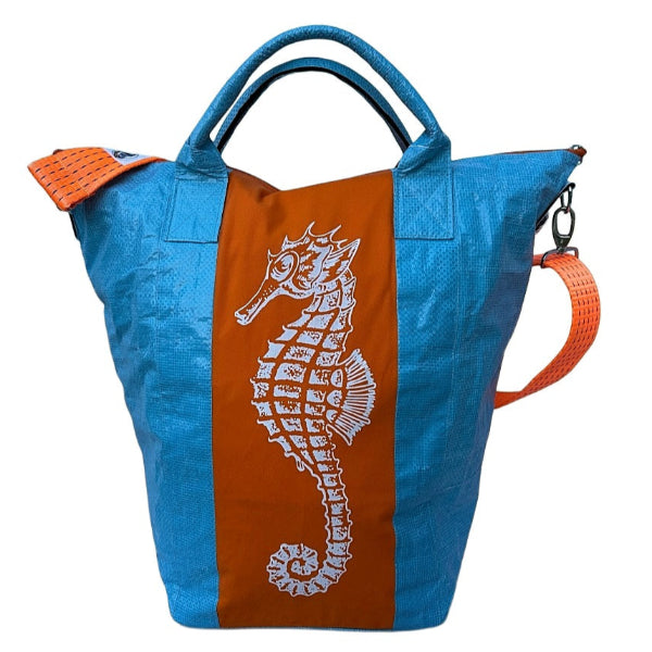 Beadbags Spacy Small Seepferd blau/orange vorne 2