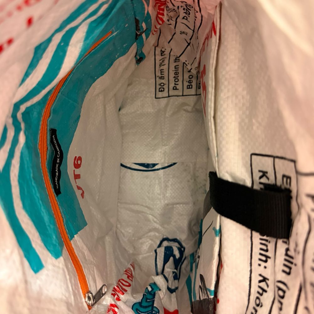 BEADBAGS Adventure Rucksack Weiß Fischmotiv – Foto 5