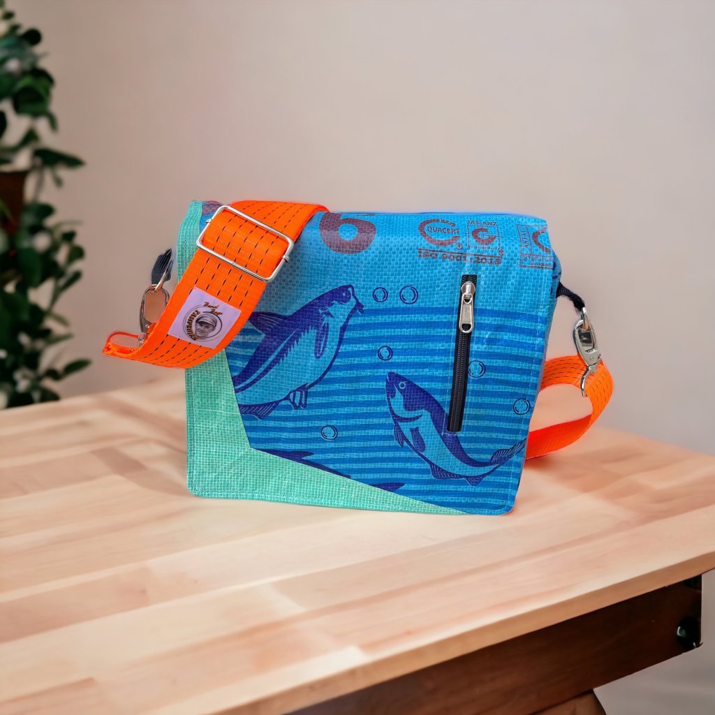 Oceanboundbags von Beadbags Schultertasche Ri81TJ mittelblau Design 1
