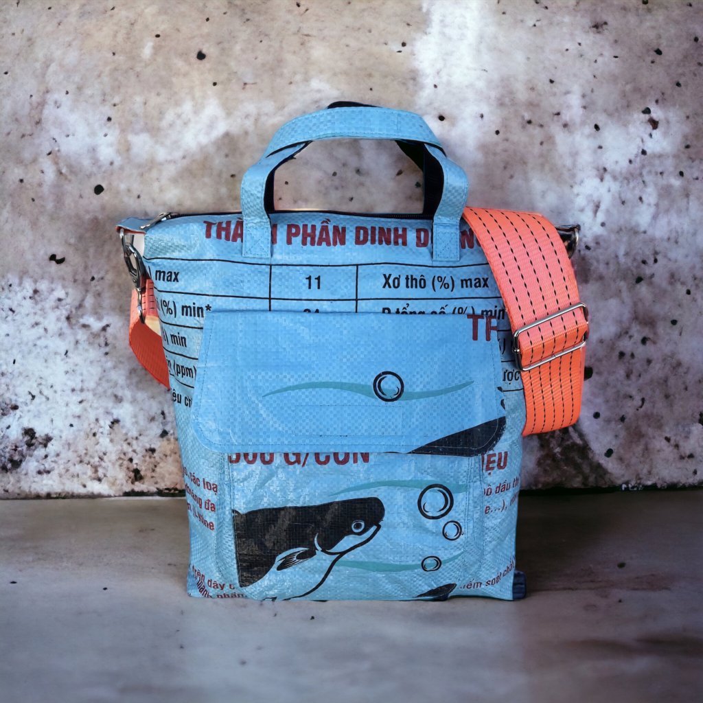 Oceanboundbags von Beadbags Schultertasche Ri2TJ hellblau Design 2