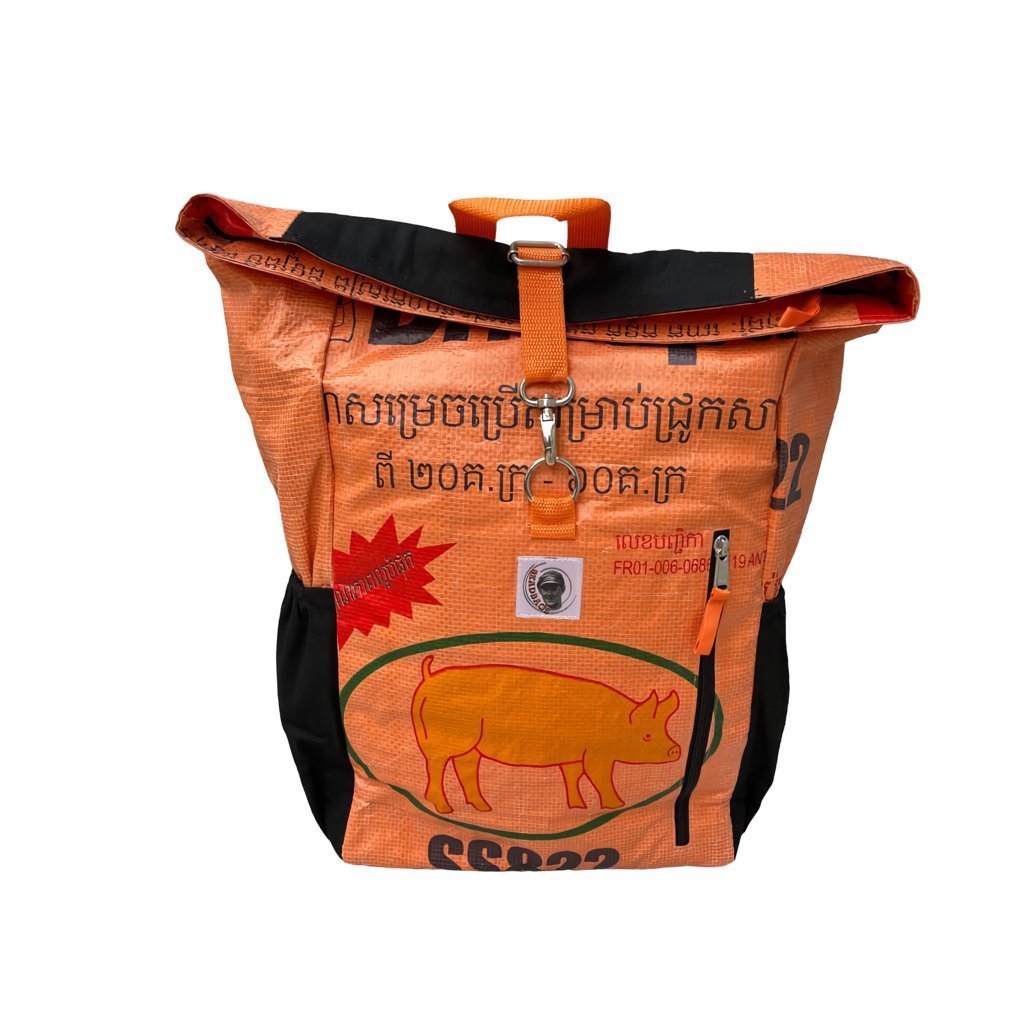 Oceanboundbags von Beadbags Rucksack Ri100 orange vorne