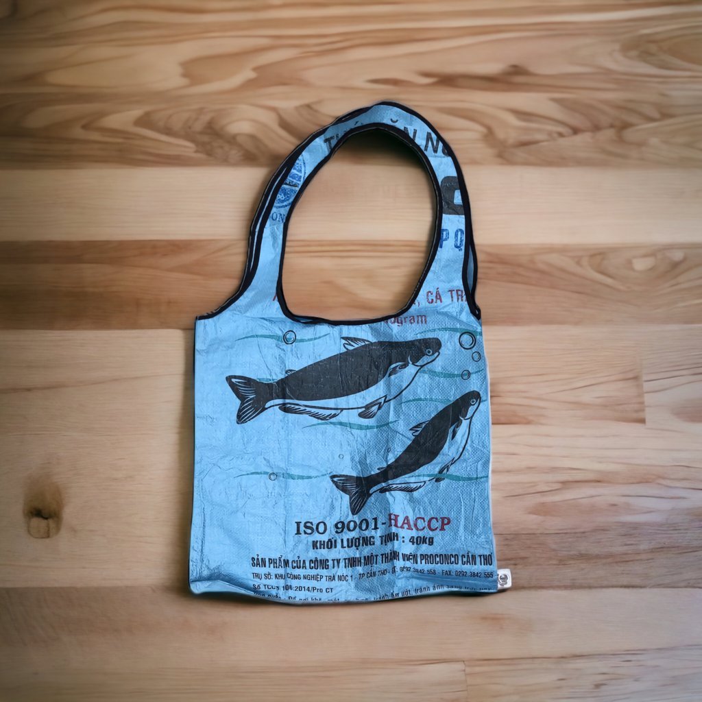 Oceanboundbags von Beadbags Einkaufstasche Ri43 hellblau Design 1