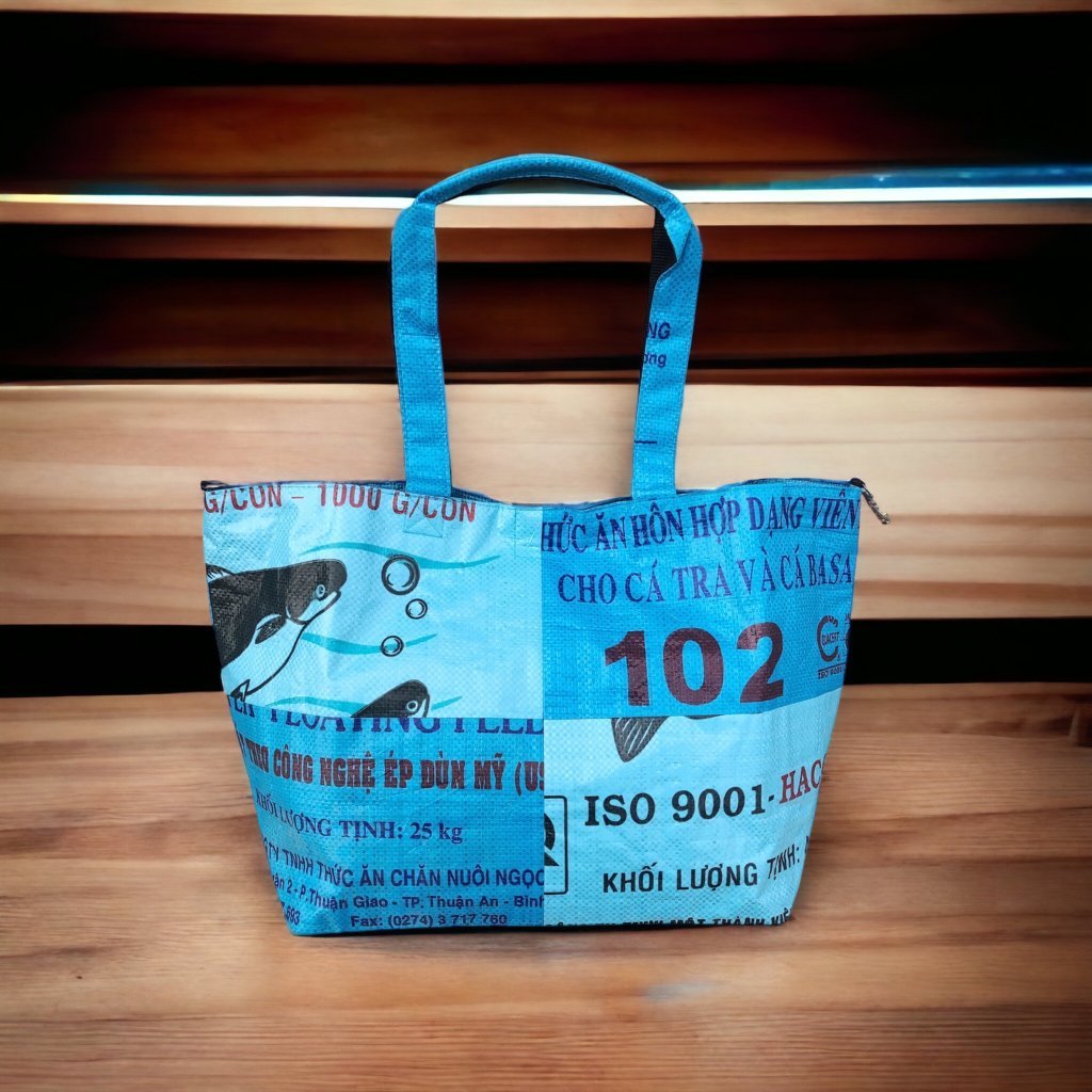 Oceanboundbags von Beadbags Tragetasche Ri1 blau Design 2