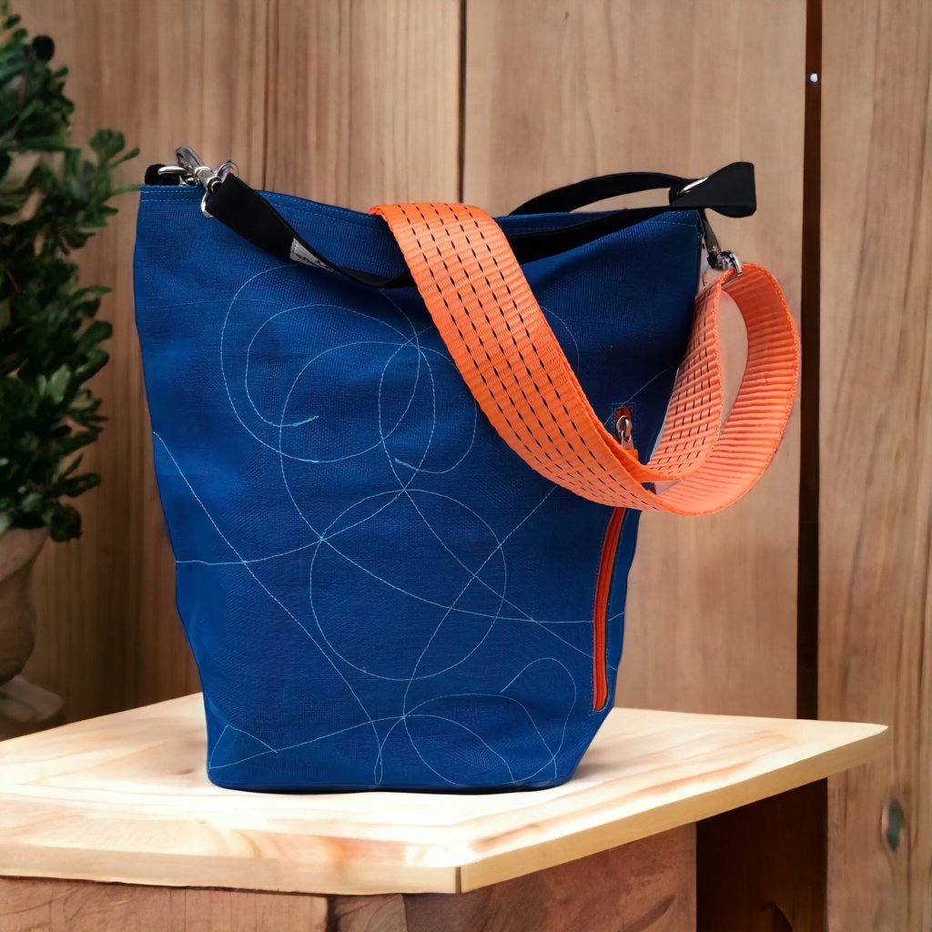 Oceanboundbags von Beadbags Schultertasche Net3TJ blau Design 2